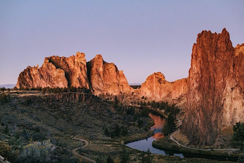 Smith Rock State Park at sunrise. 