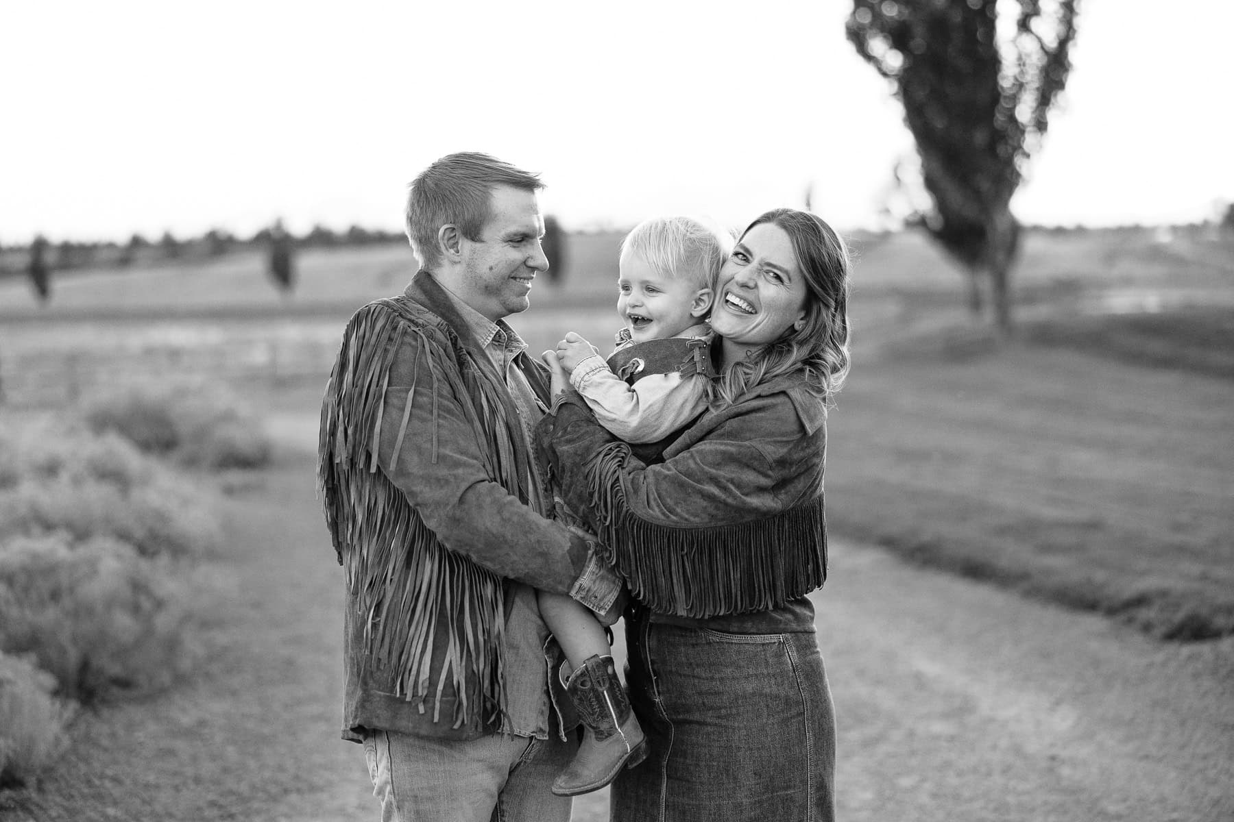 Black and white family photograph.
